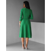 Zelené elegantní úpletové šaty EVITAS s páskem
