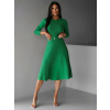 Zelené elegantní úpletové šaty EVITAS s páskem