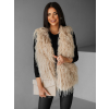 Béžová faux fur kožíšková vesta NERINGA