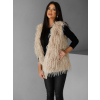 Béžová faux fur kožíšková vesta NERINGA