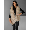 Béžová faux fur kožíšková vesta NERINGA