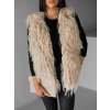 Béžová faux fur kožíšková vesta NERINGA