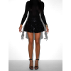 Černá flitrovaná sukně BRIGITTE
