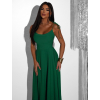 Zelené dlouhé společenské šaty LERDISEL na ramínka