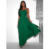 Zelené dlouhé společenské šaty LERDISEL na ramínka
