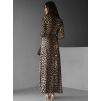 Leopardí dlouhé košilové šaty ANDROMED