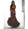 Leopardí elegantní dlouhé šaty DIYANNE