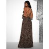 Leopardí elegantní dlouhé šaty DIYANNE