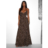 Leopardí elegantní dlouhé šaty DIYANNE