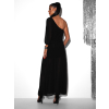 Černé asymetrické dlouhé šaty NAVEL na jedno rameno