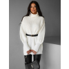 Bílý oversize svetr CARLA s rolákem