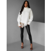 Bílý oversize svetr CARLA s rolákem