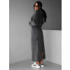 Šedý stylový teplákový komplet se sukní BINDYA