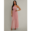 Růžové elegantní dlouhé šaty FLOAT