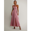 Starorůžové dlouhé šaty KATIE s vázáním