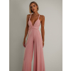 Světle růžový dlouhý variabilní overal PERCY na zavazování