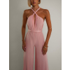 Světle růžový dlouhý variabilní overal PERCY na zavazování