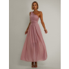 Starorůžové elegantní dlouhé šaty FLOAT