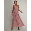 Starorůžové elegantní dlouhé šaty FLOAT