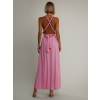 Baby růžové variabilní dlouhé šaty KATIE s vázáním