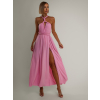 Baby růžové variabilní dlouhé šaty KATIE s vázáním