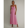 Baby růžové variabilní dlouhé šaty KATIE s vázáním
