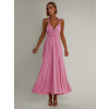 Baby růžové variabilní dlouhé šaty KATIE s vázáním