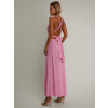 Baby růžové variabilní dlouhé šaty KATIE s vázáním