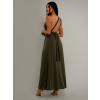 Khaki dlouhé variabilní šaty KATIE s vázáním