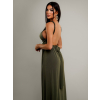 Khaki dlouhé variabilní šaty KATIE s vázáním