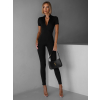 Černý stahující elastický overal IMOTAN se zipem