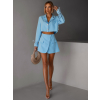 Modrý stylový komplet sukně a sako EINER