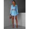 Modrý stylový komplet sukně a sako EINER