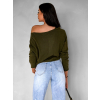 Khaki elegantní volný svetřík TRONDE