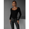 Černé basic triko TICOLE s dlouhým rukávem