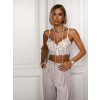 Bílá braletka top HAMMADI s krajkou