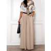 Béžové široké wide leg kalhoty VATIKA