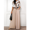 Béžové široké wide leg kalhoty VATIKA