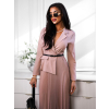 Starorůžové šaty MOSANA s plisovanou sukní