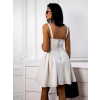 Bílé vypasované mini šaty FOSSEN