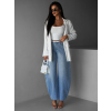 Modré stylové široké baggy džíny ALMINA