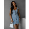 Modré džínové mini šaty AMAURY s konflíky