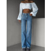 Modré stylové wide leg džíny WACOM