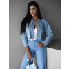 Modrá džínová krátká crop bunda CHRISI