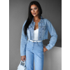 Modrá džínová krátká crop bunda CHRISI