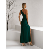 Smaragdové elegantní šaty FIAMMAR na jedno rameno