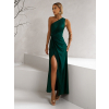 Smaragdové elegantní šaty FIAMMAR na jedno rameno