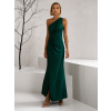 Smaragdové elegantní šaty FIAMMAR na jedno rameno