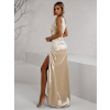 Zlaté dlouhé společenské šaty KULOSA