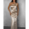 Zlaté dlouhé společenské šaty KULOSA